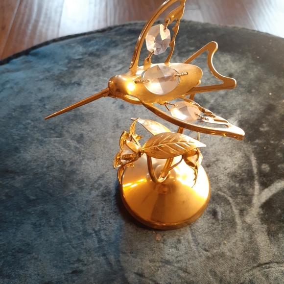 EXQUISITE NEW Pair of Crystal Delight 24K Gold Plated Austrian Crystal Figurines - Picture 4 of 8